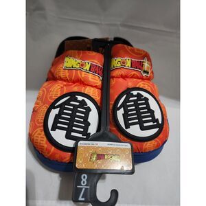 Ground Up Dragon Ball Z Men’s Scuff‑Style Slippers – Size 7/8 - Orange